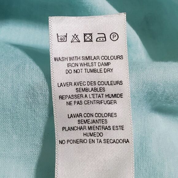 ASOS Pencil Midi Dress Size 2 Seafoam Green Anglais Embroidered Womens - Picture 14 of 14